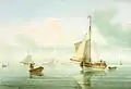 A cutter off Calshot Castle -- 1797