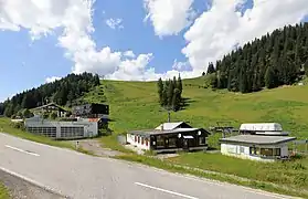 Schigebiet auf der Passhöhe
