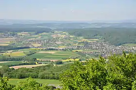 Blick von der Lägern auf Niederweningen