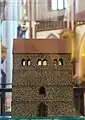 Nikolaikirche Berlin, Rekonstruktionsmodell der Westriegel-Turmfront der spätromanischen Basilika