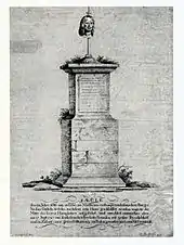 Gülich Schandsäule, die von 1686 bis 1797 zur Abschreckung der Bürger aufgestellt war