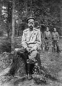 Nikolaus II. nach seiner Abdankung und Internierung