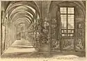Blick in die Gemäldegalerie von Erzherzog Leopold in Stallburg, Wien, von Nikolaus van Hoy in Teniers' Gemäldekatalog von 1673