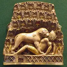 Möbel-Dekoration, 9. bis 7. Jh. v. Chr., gefunden in Nimrud