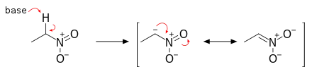 Deprotonierung von Nitroethan