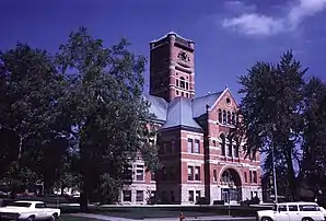 Das Noble County Indiana Courthouse in Albion, gelistet im NRHP Nr. 81000005