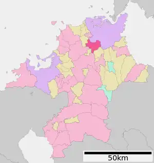 Lage Nōgatas in der Präfektur