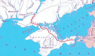 Verlauf des Nord-Krim-Kanals