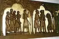 Zwei Szenen der Hüruper Passion (Gefangennahme und Geißelung Jesu)