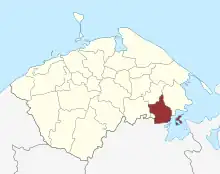 Lage des Østrup Sogn in der Nordfyns Kommune