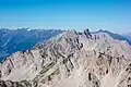 Blick auf die Nordkette von der Stempeljochspitze, der Kleine Solstein ragt prominent auf