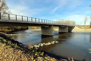 Riederaubrücke, wesentlicher Teil des Bauprojekts