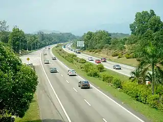AH2 und North-South Expressway in Malaysia
