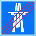 Ende von Autobahn oder Schnellstraße (Version B)