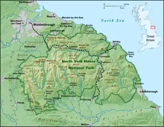 Karte der North York Moors