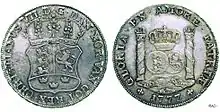 In Kongsberg geprägter dänisch-norwegischer Piaster von 1777