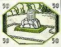 Kriegerdenkmal auf 50&nbsp;Pfg. Notgeldschein 1921