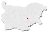 Karte von Bulgarien, Position von Nowa Sagora hervorgehoben