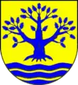 Blauer Eichbaum im Wappen von Nübel, Schleswig-Holstein