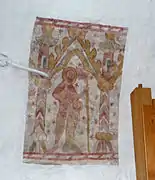 Malerei über der Orgel