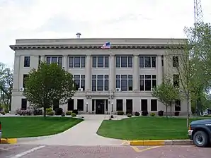 Das O’Brien County Courthouse in Primghar, seit 1981 im NRHP gelistet