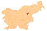 Karte von Slowenien, Position von Celje hervorgehoben