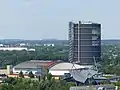 Blick von der Knappenhalde auf die Arena