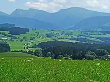 Dt. Alpenstraße B 308 bei Oberreute