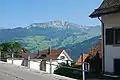 Blick von Obstalden auf Amden und den Mattstogg
