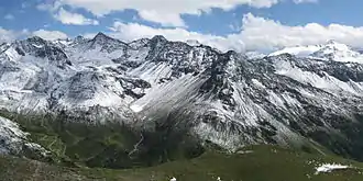 Blick von der Ochsenlenke Richtung Süden auf die Rieserfernergruppe