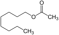 Strukturformel von Essigsäureoctylester