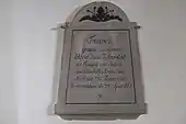 Epitaph für Francisca Gräfin von Minucci († 1817)