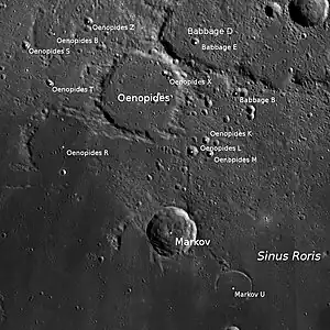 Markov und nördlich davon Oenopides (LROC-WAC)