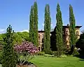 Das Administrationsgebäude des Botanischen Gartens