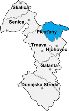 Okres Piešťany in der Slowakei
