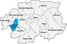 Okres Banská Štiavnica in der Slowakei