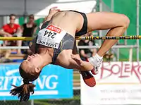 Oksana Okunjewageteilter Rang neun mit 1,89&nbsp;m