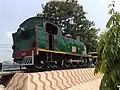 AK-6 Dampflokomotive aus dem Jahr 1914, ausgestellt vor dem Bahnhof Haora wie sie auf der Strecke Howrah nach Pandua eingesetzt wurde