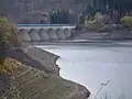 Oleftalsperre, Seeseite bei Niedrigwasser