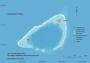 Karte des Atolls Olimarao