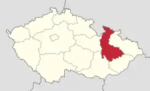 Lage von Olomoucký kraj in Tschechien (anklickbare Karte)