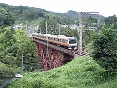 Brücke über den Hiramizo zwischen Futamatao und Ikusabata