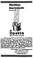 Opekta-Werbung in der ‚Jüdischen Presse‘ Wien/Bratislava, Ausgabe vom 19. Juli 1935