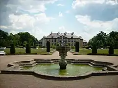 Zentraler Springbrunnen