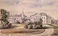 Schloss in Tschornyj Ostriw im 19. Jahrhundert, Zeichnung von Napoleon Orda