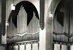 Alte Orgel, Pfarrkirche St. Mauritius, in Mülheim-Kärlich, 1973