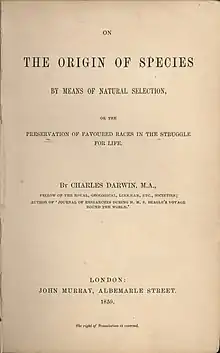 Charles Darwin: The Origin of Species