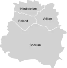 Stadtteile von Beckum