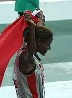 Die feiernde Weltmeisterin Maryam&nbsp;Yusuf&nbsp;Jamal