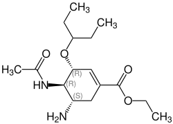 Struktur von Oseltamivir
